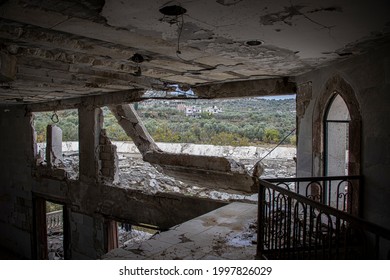 A Destroyed Mosque In The Idlib Region Of Northern Syria