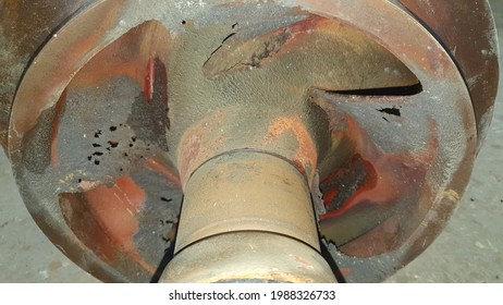 Destroyed Pump Impeller From Cavitation