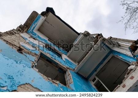 Similar – Image, Stock Photo destroyed school building in Ukraine