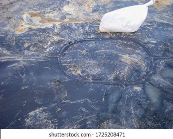 Destructive Patch On An HDPE Synthetic Geomembrane Liner At A Landfill Expansion Project