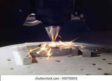 Detail Of 3d Printer Printing A Metal Piece