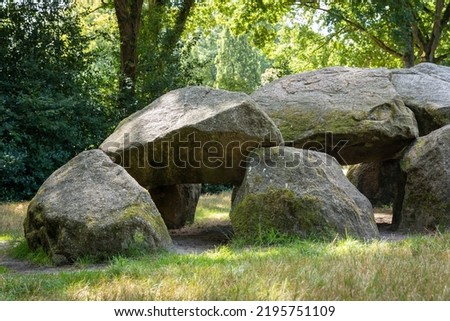 Detail of ancient Dolmen D18, called 