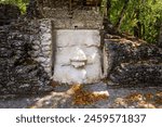 Detail of an ancient Mayan temple at the ancient Mayan archaeological site of El Mirador.