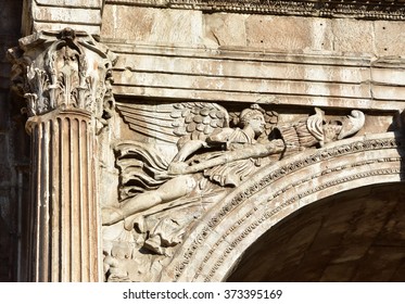 Detail From The Arch Of Constantine Spandrel With Winged Victory And Trophies