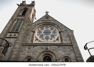 Detail architecture of the Assumption church in Howth near Dublin, Ireland