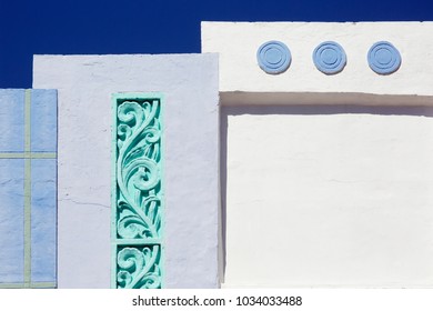 Detail Of Art Deco Building In Ocean Drive, Miami Beach.