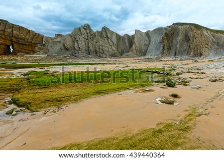 Similar – Image, Stock Photo Cantabrian coast with overcast sky