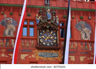 Detail of Basel Town Hall (Rathaus), Switzerland
