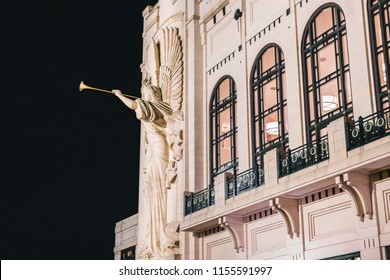 Detail Of Bass Hall Exterior In Fort Worth, Texas