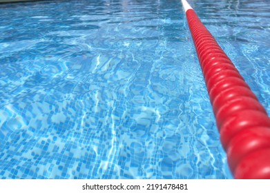 Detail Of A Beacon Or Buoy Separating A Lane In A Swimming Pool