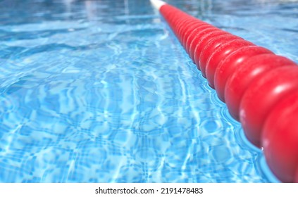 Detail Of A Beacon Or Buoy Separating A Lane In A Swimming Pool