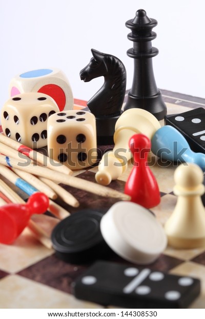 Detail Board Games Pawns Chessmen Mikado Stock Photo (Edit Now) 144308530