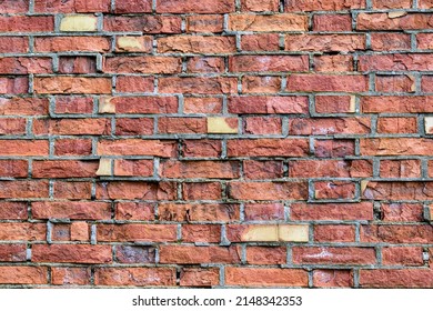 Detail of the brick wall in the castle, the Spielberk fortress, texture or background for further work