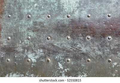 Detail of a bronze door