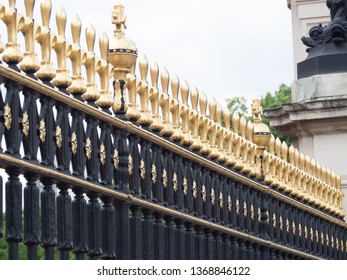 Detail Of The Buckingham Palace Fence, London