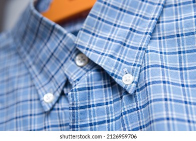 Detail Of The Button Down Shirt Collar