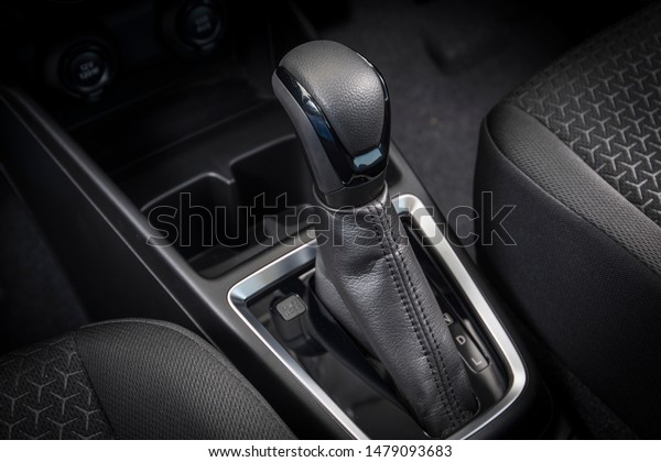 Detail Car Interior Close Automatic Gearbox Stock Photo