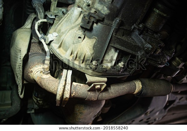 Detail of Car\
mechanical maintenance in a\
workshop