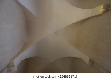 Detail of the ceiling of building
