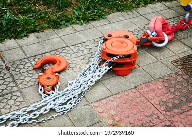 Detail Of Chain Winch. Manual Chain Hoist.