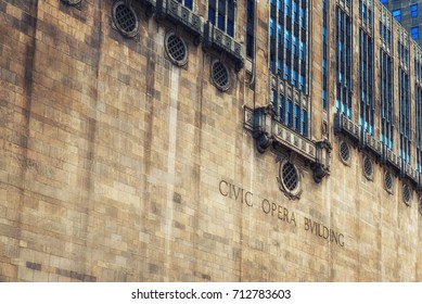 Detail Of Civic Opera House, Chicago, Illinois,USA