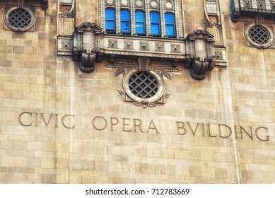 Detail Of Civic Opera House, Chicago, Illinois,USA