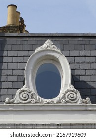 Detail Of Classic Oval Dormer In A Building In The City Center Of London. England. United Kingdom.