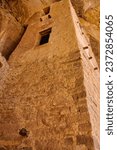 Detail of Cliff Palace Tower in Mesa Verde National Park in Colorado.