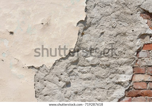 Detail of damaged wall\
texture