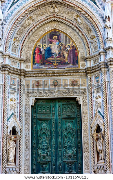 Detail Decor Florence Cathedral Saint Mary Royalty Free Stock Image