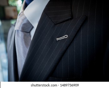 Detail Of Double Breasted Striped Suit 