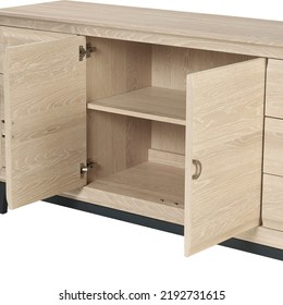 The detail of dresser isolated on the white background