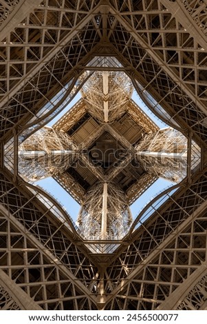Detail of Eiffel Tower - looking up from underneath