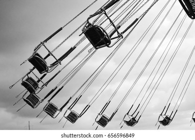 Detail of empty chairoplane