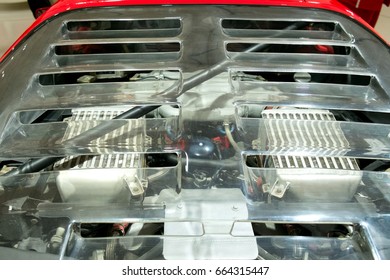 detail of an engine compartment
