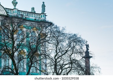 Detail Of The Ermitage Museum In St Petersburg, Russia.