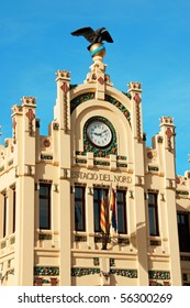 Detail Of Estacion Del Norte Or North Train Station In Valencia, Spain.