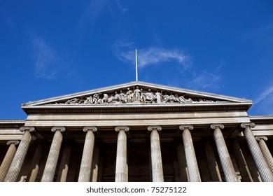 Detail Of The Exterior Of The British Museum, London