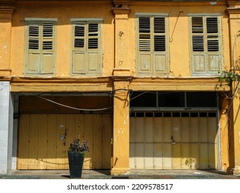 Detail Of The Facade Of A Traditional House In Pekan., Malaysia.