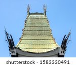 Detail of the famous Chinese Theatre in Hollywood in California