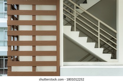 Detail Of The Fire Escape Of Building, Fire Escape From A Tall Building
