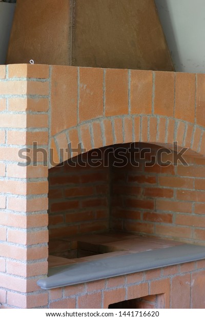 Detail Fireplace Construction Stock Image Download Now