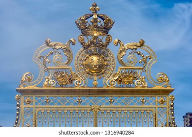 Detail Gilded Lattice Gate Palace Versailles Stock Photo 1316940284 ...