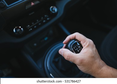 Detail of Hand in gear shift