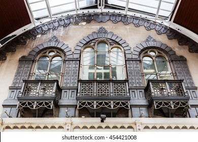 detail of the historic Paddington station building in London, UK