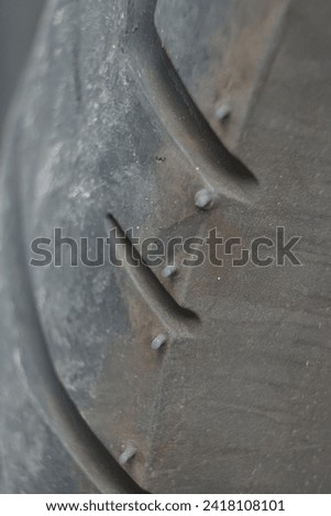 detail of the hole in the motorbike wheel
