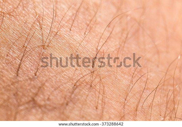 detail of human skin\
with hair, close-up