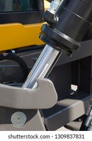 Detail Of Hydraulic Bulldozer Piston Excavator Arm