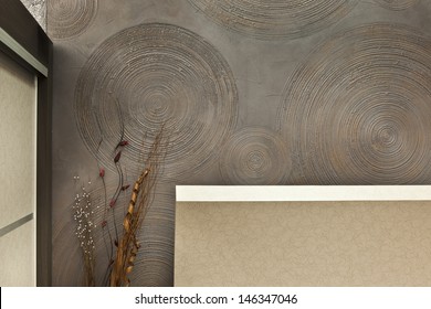 Detail Of Interior Wall Decorative Plaster