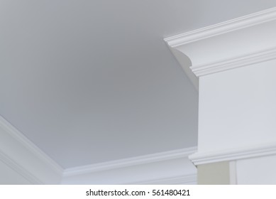 detail of intricate corner crown molding